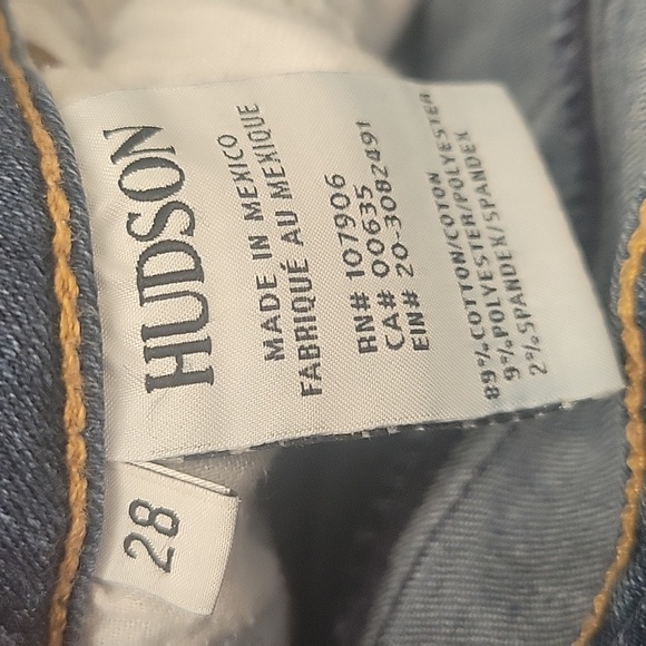 Hudson Bacara Crop Straight Cuffed Skinny Jeans - Picture 8 of 9